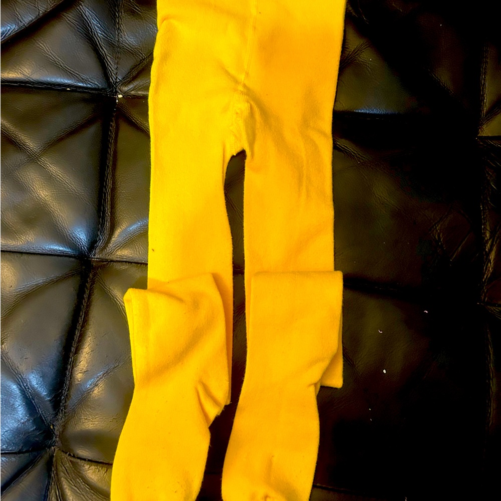 Primary 4-6 yellow tights with minimal wear and tear